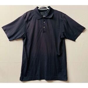 Cutter & Buck Textured Navy Polo • Gorpcore Minimalist
